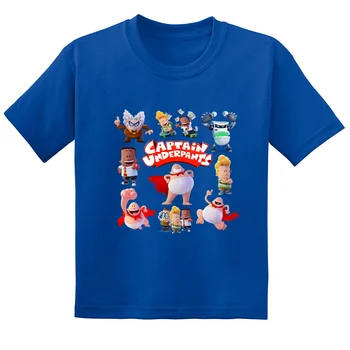 Kapetan Gaćice Lik s cartoonish po cijeloj površini Dječje majica Ljetna zabavna dječja odjeća za dječake i Za djevojčice Majice sa kratkim rukavima