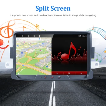 Hikity 2 Din Android Auto Radio Zaslon Osjetljiv na dodir Za Renault Dacia Стереоприемник Nautički GPS-blok Auto zvuk Media player