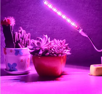 21 Led žarulja za biljke USB unutarnja rasvjeta svjetla za uzgoj biljaka Led žarulja za uzgoj Crvene i plave гидропонного biljnog svijeta 10 W