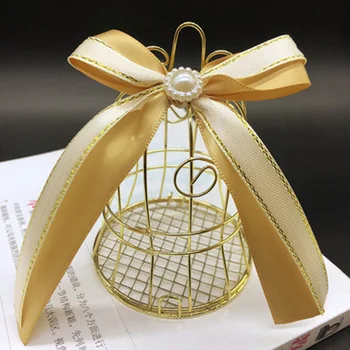 Mini-Metalni Zlatni Vintage kavez Kutije čokolade Za baby Poklon kutija za poklone za goste College Suvenir za Rođendan Božić Utenciles