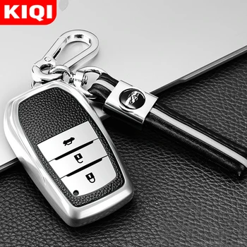 KIQI 3 Tipke TPU Auto Daljinski Ključ Torbica-Držač Kožni Privjesak Privjesak za Ključeve Prsten za Toyota C-HR CHR C HR 2016-2021 rezervni Dijelovi