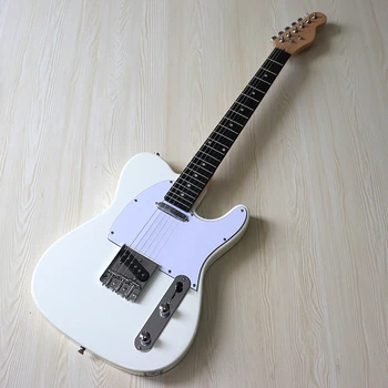 Bijela električna gitara TL 39 inča Pune Ograde Od punog Lipe 6 Struna Gitara s visokim Sjajnim Završiti Drveni Gitara 22 Lada