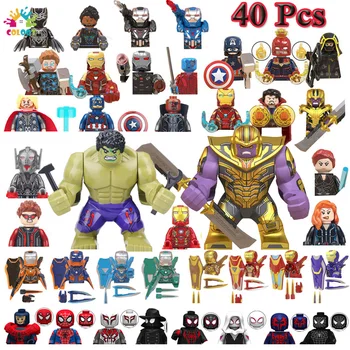 Dječje igračke Marvel Iron Man Figurice Krzna Gradivni Blokovi Hulk Malloc spider-Man Cigle Mini Lutke, Igračke za Dječake Božićni pokloni