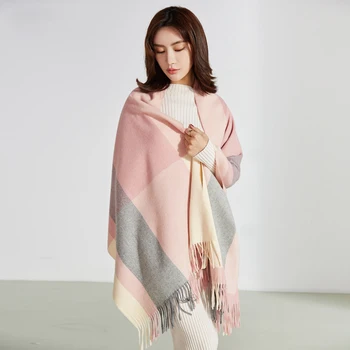 200X65 cm Korejski Novi zimski kašmir marama za žene Klasični pokrivač debele tople ženske marame s кисточками pokrivač od пашмины ženske marame