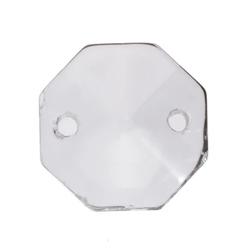 50шт 14 mm Prozirne Kristalne Staklene Prizme, Osmerokutni Perle Privjesak Privjesak Prizme Za DIY Rasvjete Dio Lampe Uređenje Doma Dekor