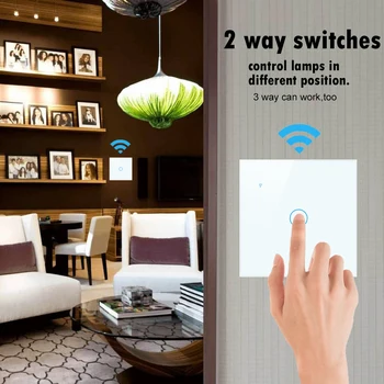 EU/Uk Wi-Fi Zidni Touch prekidač za Bežičnu led pametni prekidač za upravljanje,100-240,Glasovno upravljanje Alexa Google home1/2/3/4 Banda