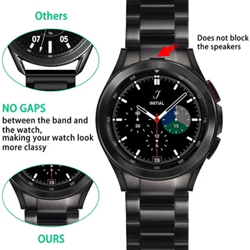Bez fuga Zakrivljenim krajem remen za Samsung Galaxy Watch 4 44 mm 40 mm Metalna Narukvica od nehrđajućeg čelika Remen za sat 4 Classic 46 mm 42 mm