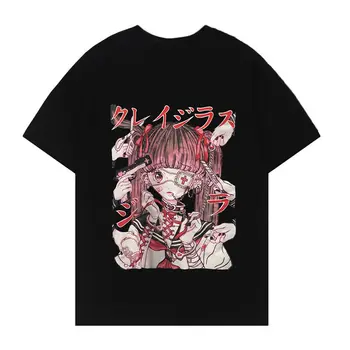 ženska t-shirt kawaii 2021 godina novi stil japanske anime slobodan crni top kratkih rukava y2k