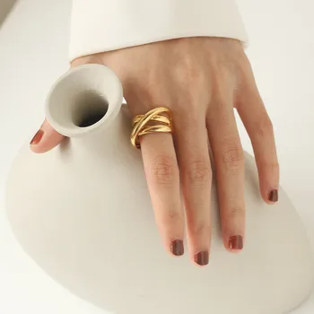 Кшмир Moda novi temperament kažiprst prsten od титановой postali donje metalni zlatni prsten izvrstan dizajn prstenje nakit