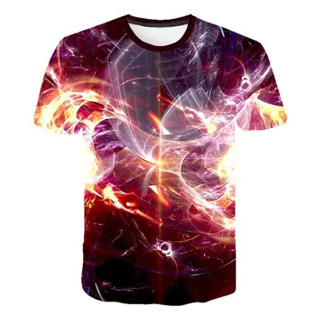 2021 Ljeto Nova Lagana prozračna majica kratkih rukava s 3D ispis Lava Majica kratkih rukava Moderan Svakodnevni muška majica