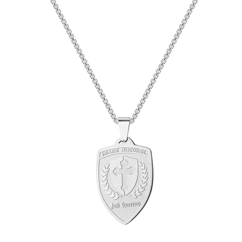 Ogrlica Svetog Mihovila Od Nehrđajućeg Čelika Za Žene Muški Medaljon Arhanđeo Pravoslavne Štit Križ Privjesak Ogrlica
