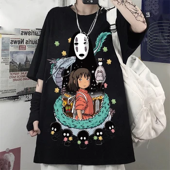 Pamuk Totoro Y2k Кавайная odjeća Anime Ženske grafički Majice Gotička Godina Gotička Харадзюку Korejski moda majica