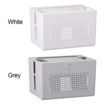 Kreativni Tip spremnika Bijela/siva Prašinu Dvostruka Kutija Za Pohranu Rutera Kabelski Organizator WiFi Držač