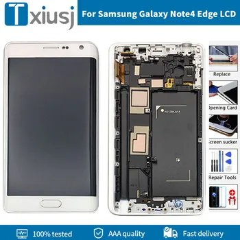 Super Amoled za Samsung Galaxy Note4 Edge N915 N915FD N915F LCD zaslon osjetljiv na dodir Digitalizator Sklop Zamjena za note 4 edge