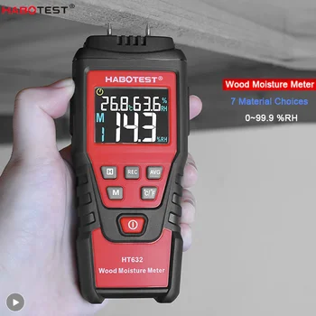 HT632 Mjerač vlage u drvu Zid Tester Vode Digitalni Mjerač Vlage HABOTEST Двухконтактный Hygrometer Detektor betona, Cementa i Cigle