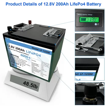 Nova Baterija 12 200 Ah LiFePO4 S litij baterija Izgrađena-in BMS 4000 Ciklusa Za kampere na kotačima 12,8 U, Kolica za Golf, Solarna Bez Poreza