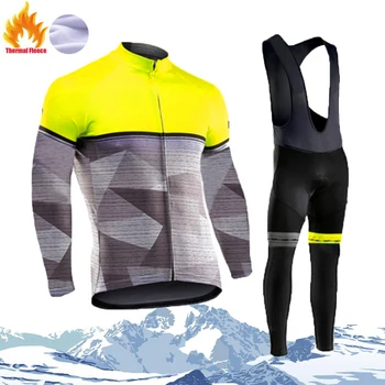 STRAVA Muška Biciklistička odjeća dugih rukava Kit za biciklizma MTB Zimska termalna runo Biciklistička majica Ropa Ciclismo Zimska jakna za jahanje