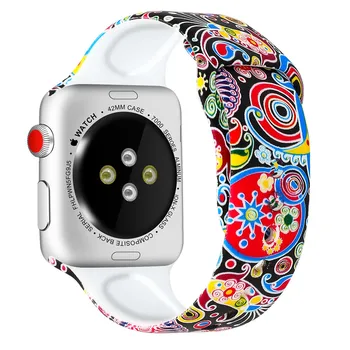 Silikon remen za Apple Watch band 44 mm 40 mm 42 mm 38 mm 45 mm 41 mm narukvica s po cijeloj površini correa apple Watch iwatch 4 3 5 SE 6 7
