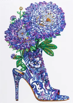 5D DIY Umjetnost Diamond Slikarstvo Šareni Cvijet U visokim petama Diamond Mozaik Poseban oblik Bušilica Vez Križem Kućni dekor