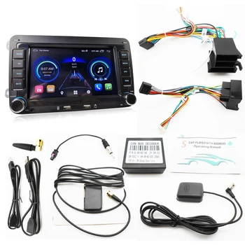 2 Din VW Bežični Carplay Auto Android Bluetooth Android-Auto DAB+ RDS-om GPS Navigacija i WiFi USB Multimedijski uređaj za Golf Leon Octavia A3