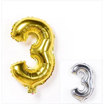 32-inčni Zlatna Srebrna Broj Folija Baloni Brojka Baloni Sretan Rođendan Svadbeni Nakit Pismo balon Večernje Pribor