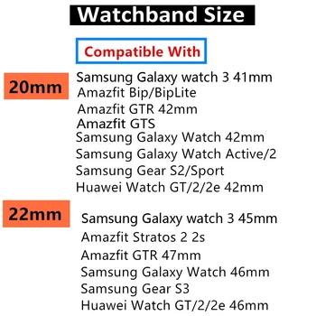 20 mm/22 mm Huawei wtach GT 2/2e/pro remen za Samsung Gear S3/S2/Sportska silikonska narukvica Galaxy watch 3/46 mm/42 mm/Aktivni 2 remen