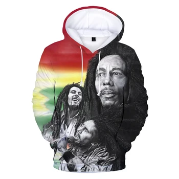 2021 Novi Bob Marley 3D Приталенные Hoodies Veste za muškarce i žene Reggae Veste s po cijeloj površini Pulover Unisex Hoodies