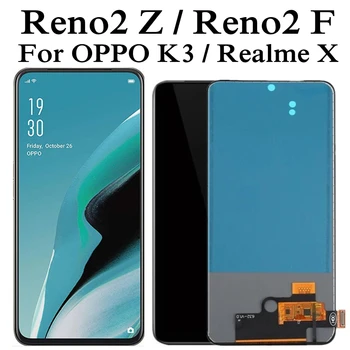 6,5-inčni LCD zaslon za OPPO Reno2 Z F Realme X CPH1945 CPH1951 LCD zaslon osjetljiv na dodir Digitalizator Sklop Zamjena za Oppo K3 LCD zaslon