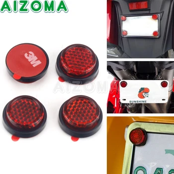 22 mm Stražnji Registarskih Oznaka Reflektor Oznaka Plastičnih Upozorenje o Sigurnosti Reflektori Crvena za Ulične Bicikl Motocikl za Offroad Kamion