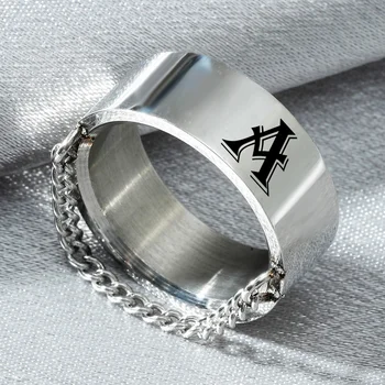 8 MM Prilagođenu Početnu Prsten s ugraviranim od A do z Abeceda Pečatni Od nehrđajućeg čelika Prazan Jednostavan Prsten 12 Зодиакальное Prsten Za muškarce i žene