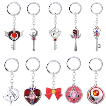 Cosplay Nakit Sailor Moon Privjesak za ključeve Sailormoon Srce Mjesec Luk Privjesci Privjesak Privjesak za ključeve Auto privezak Za žene Poklon za djevojčice