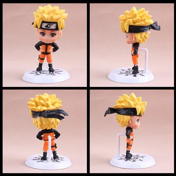 7 CM, Q Verzija Modela Uzumaki Naruto Шиппуден Anime PVC Figurica Хатаке Kakashi, Naruto Kip Naplativa igračka Фигма Pokloni