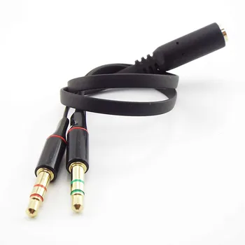 3,5 mm Adapter Za slušalice Y-Razdjelnik Za Slušalice Audio Priključak Od Žene Do 2 Muškaraca 3,5 Mic Fan-Slušalice Za Laptop Adapter Za PC Aux Kabel
