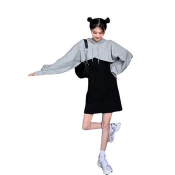 Korejski moderan haljinu od dva dijela Y2k Ženska odjeća Mini haljinu na trake Ulični stil Plus Size Ženska odjeća Harajuku