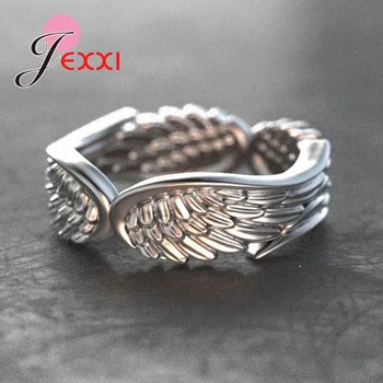 Klasični Retro Prsten od perja Krila Anđela Za žene od 925 sterling srebra Večernjim Vjenčanja Vjenčani prsten Jubilej nakit poklon