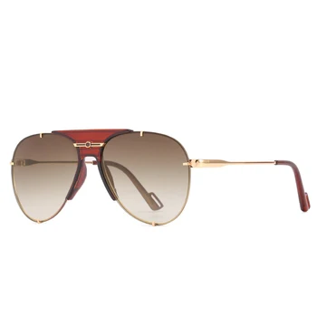 Klasični Vintage Sunčane Naočale Pilota rimless Muškarci Žene 2021 Moda Luksuzni Dizajner Putovanja Vožnje Prevelike Sunčane Naočale UV400