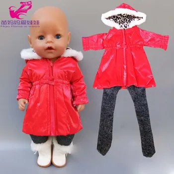 43 cm Novorođenog djeteta Bona Lutka Odjeća S Kapuljačom Dugi Kaput Tajice 18 Inča Američka Generacija Djevojčica Lutka Jakna