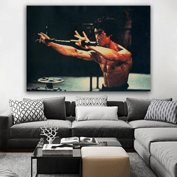 Kineska zvijezda kung-fu Bruce Lee retro poster platnu papir naljepnice za zid kolona kafić ukras slikarstvo i uređenje prostorija