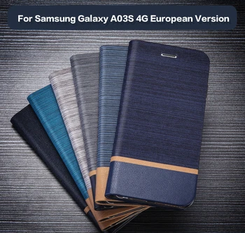 Torbica-novčanik od umjetne kože za Samsung Galaxy A03S 4G Europska Verzija Torbica za poslovne telefona Torbica-knjižica Mekana silikonska stražnji poklopac