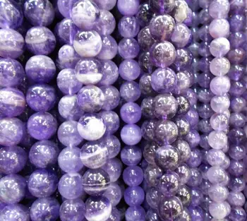 Kvalitetne okrugle perle ljubičaste boje DIY Slobodan perle od prirodnog kamena 15