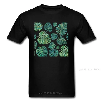 Majice s tropskim lišćem Muške t-Shirt Majice Casual majica Poklon na Dan oca Majica Crna majica Ljetna odjeća Pamuk Izravna dostava